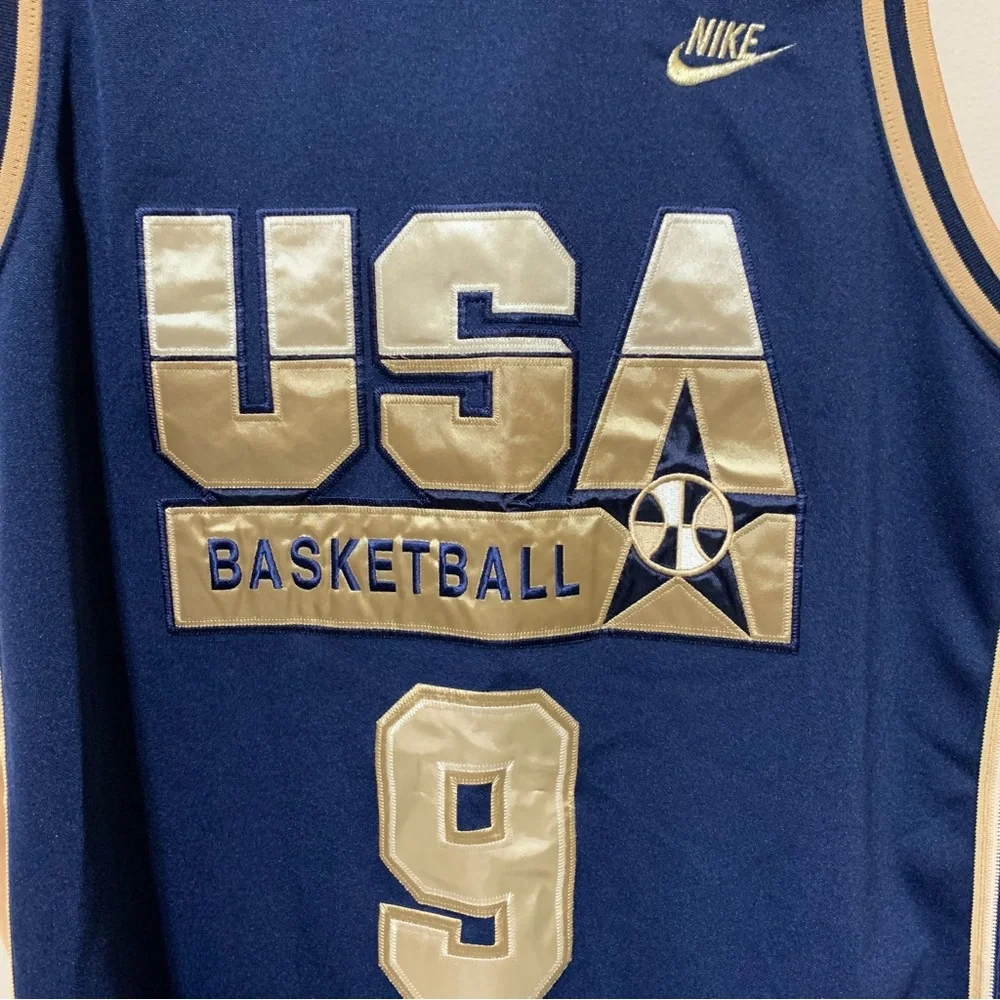 Michael Jordan Nike USA Basketball Navy/Gold LARGE Vintage
